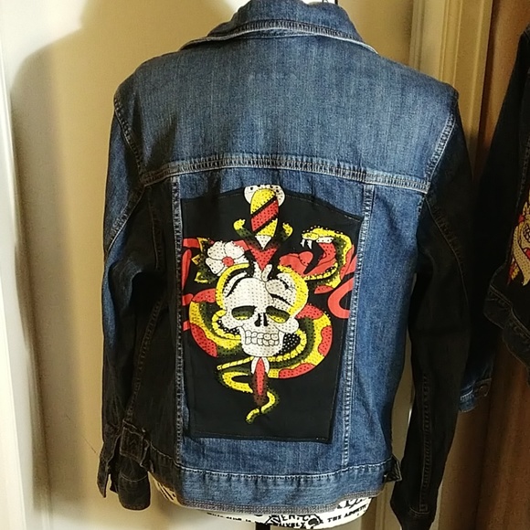 ed hardy jean jacket